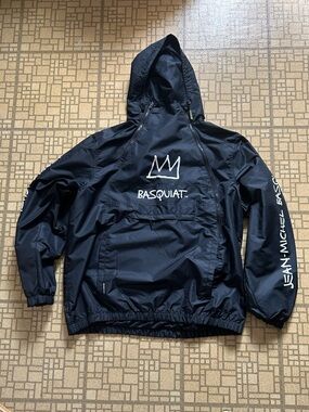 Basquiat x Jean-Michel Basquiat Black Windbreaker Jacket
